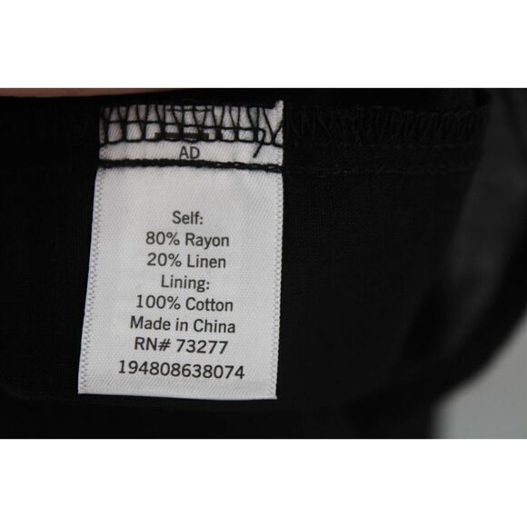 LC Lauren Conrad Womens Black Midi Dress Shoulder Straps Padded Bra Small NWT - Picture 9 of 9